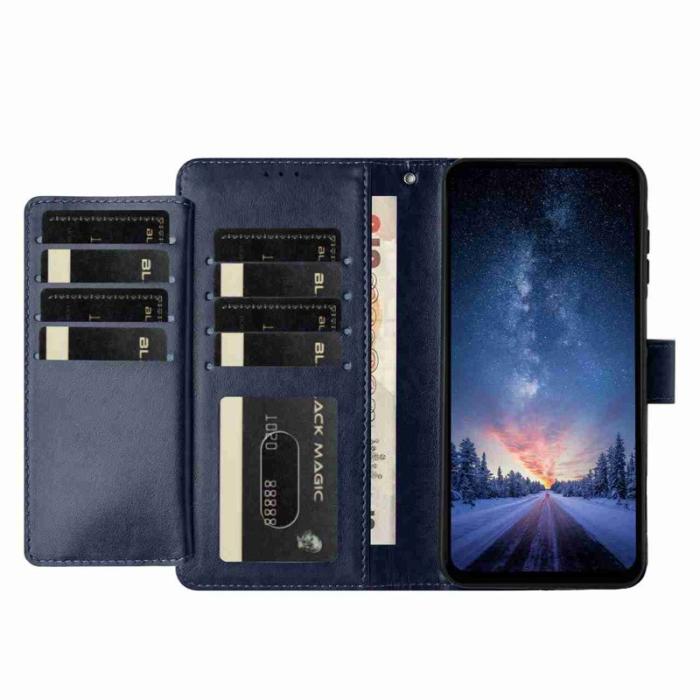 OEM - Samsung Galaxy S26 Ultra Fodral PU Läder Folio Flip - Mörkblå