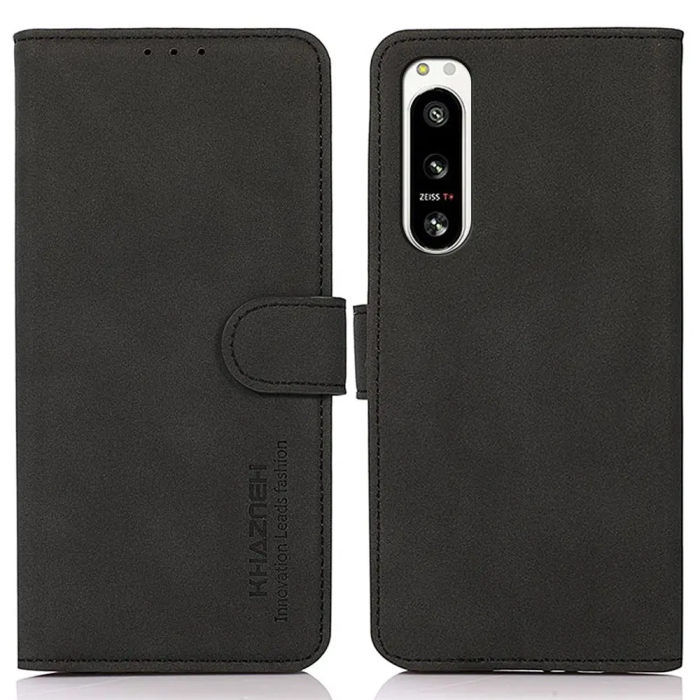 KHAZNEH - KHAZNEH Sony Xperia 5 IV Plånboksfodral Anti-dropp - Svart