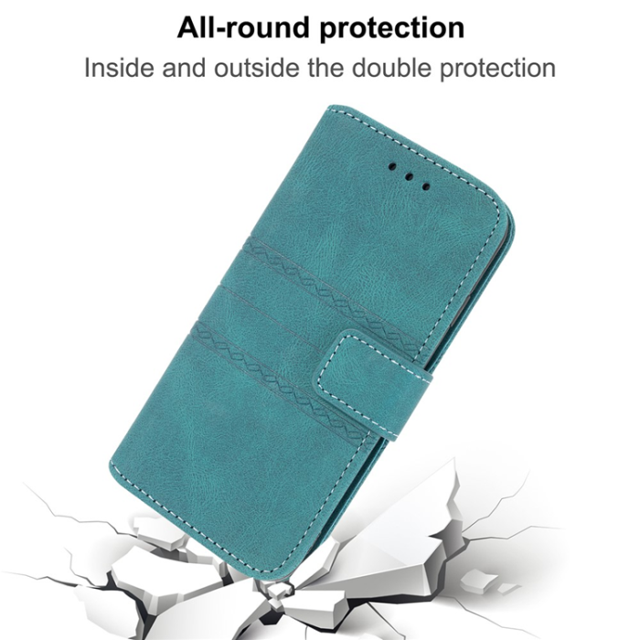 A-One Brand - Galaxy A17 / A26 Plånboksfodral Imprinted Läder - Svartgrön