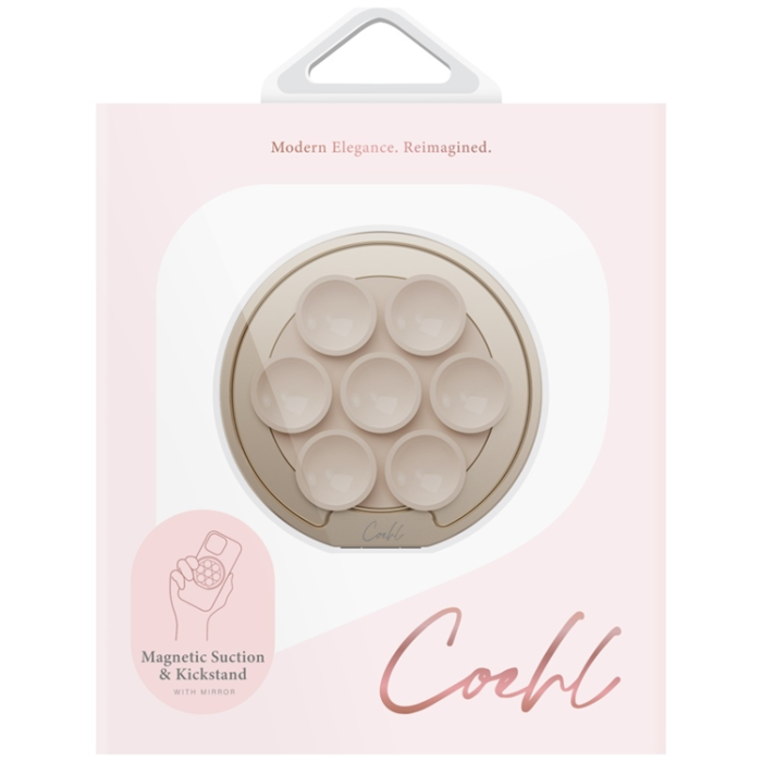 TELESIN - UNIQ Magsafe Mobilhållare Coehl Luna med Spegel Och Sugkopp - Sand