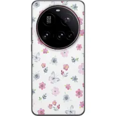 Gustaf - Mobilskal till Xiaomi 15 Ultra med Blommor och fj&auml;rillar