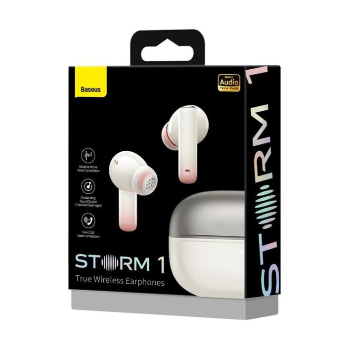 BASEUS - Baseus TWS In Ear Bluetooth 5.2 Trådlösa Hörlurar - Vit