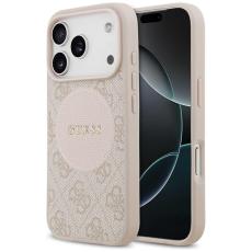 Guess - Guess iPhone 17 Pro Mobilskal MagSafe 4G Circle Classic Logo - Rosa