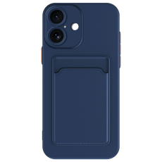 A-One Brand - iPhone 17 Mobilskal Korthållare TPU - Mörkblå