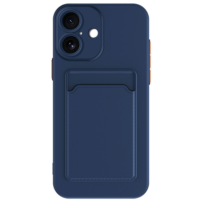 A-One Brand - iPhone 17 Mobilskal Korthållare TPU - Mörkblå