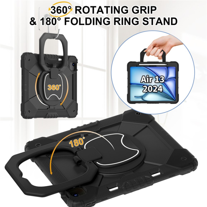 A-One Brand - iPad Air 13(2025/2024) Skal Kickstand - Svart/Svart