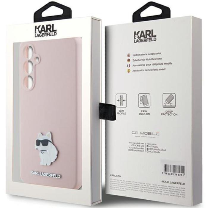 KARL LAGERFELD - Karl Lagerfeld Galaxy S23 FE Mobilskal Silikon Choupette Metal Pin