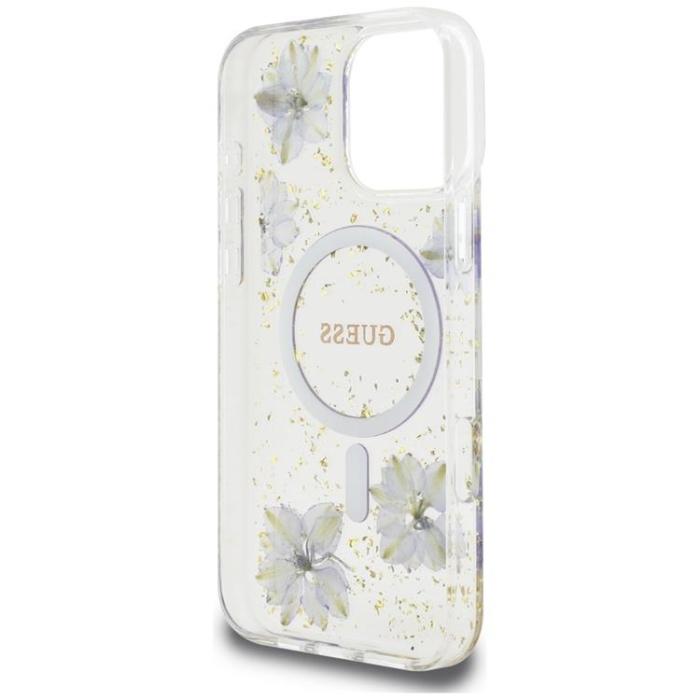 Guess - Guess iPhone 16 Pro Mobilskal MagSafe Resin Flowers - Lila
