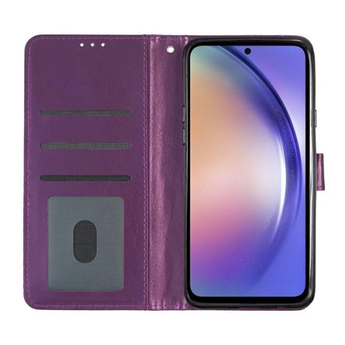 OEM - Samsung Galaxy S26 Ultra Plånboksfodral Glitter Anti-Scratch Konstläder - Lila