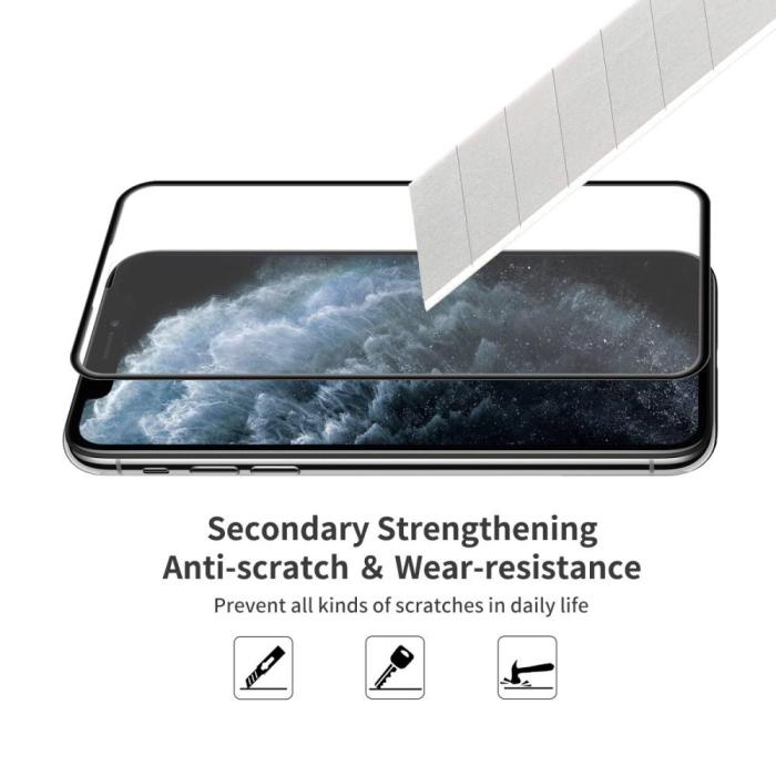 A-One Brand - [1-PACK] Härdat Glas Skärmskydd iPhone 11 Pro - iPhone X/XS - Svart