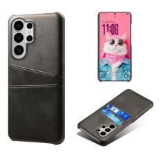 OEM - Mobilskal till Samsung Galaxy S26 Ultra PU L&auml;der + H&aring;rd PC - Svart