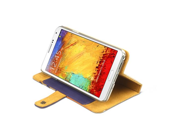 UTGATT1 - Zenus Sneakers Diary Väska till Samsung Galaxy Note 3 N9000 (Camel)