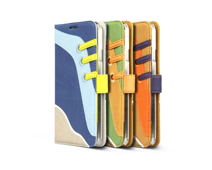 UTGATT1 - Zenus Sneakers Diary Väska till Samsung Galaxy Note 3 N9000 (Camel)