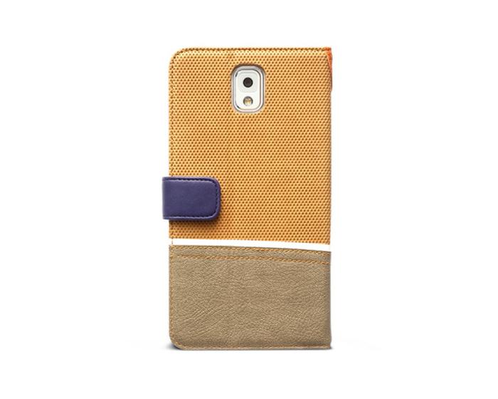 UTGATT1 - Zenus Sneakers Diary Väska till Samsung Galaxy Note 3 N9000 (Camel)
