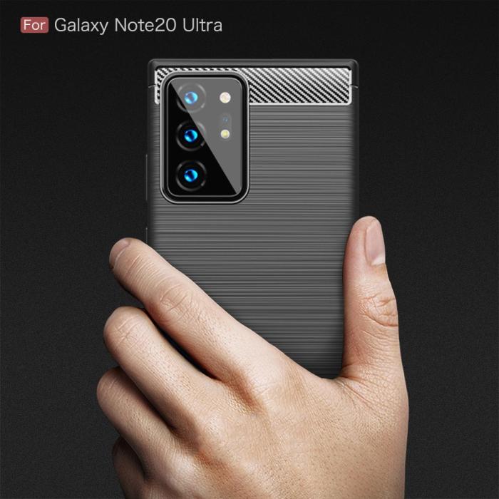 OEM - Carbon TPU Skal till Galaxy Note 20 Ultra - Svart