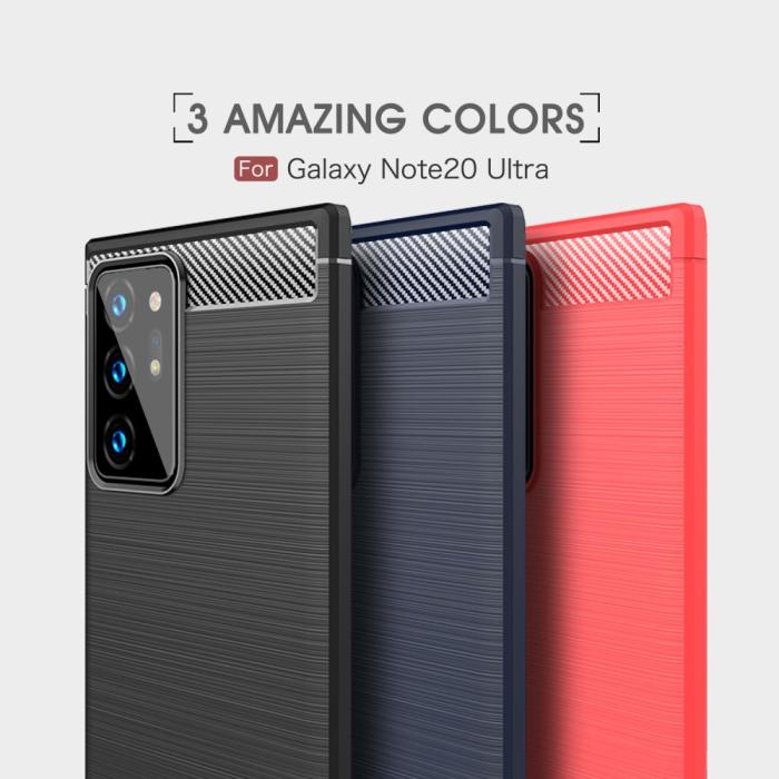 OEM - Carbon TPU Skal till Galaxy Note 20 Ultra - Svart