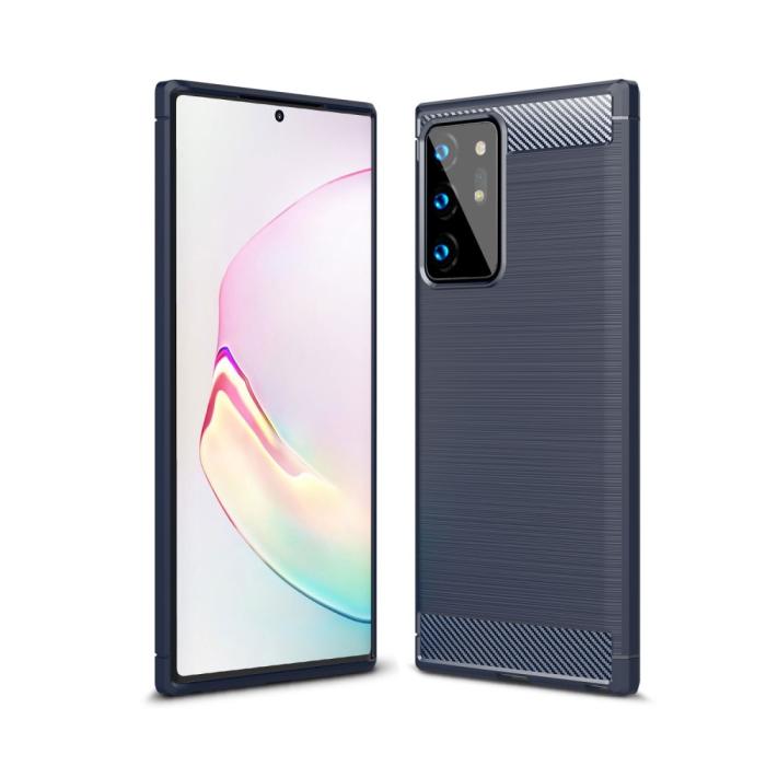 OEM - Carbon TPU Skal till Galaxy Note 20 Ultra - Blå