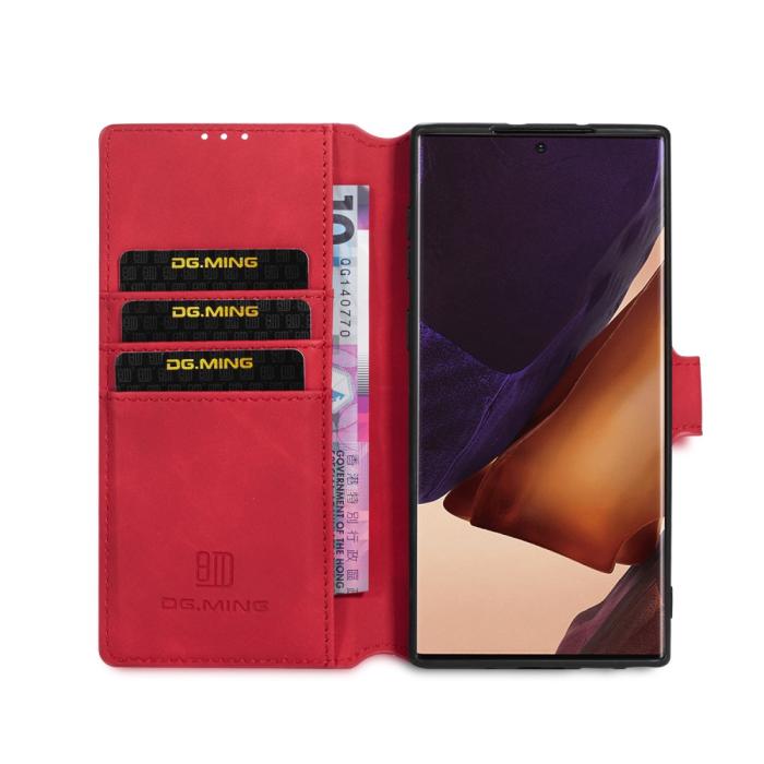 DG.MING - DG.MING Leather Fodral Till Galaxy Note 20 Ultra - Röd