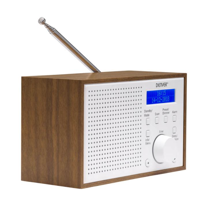 Denver - Denver FM/DAB+ Radio Trä/Vit