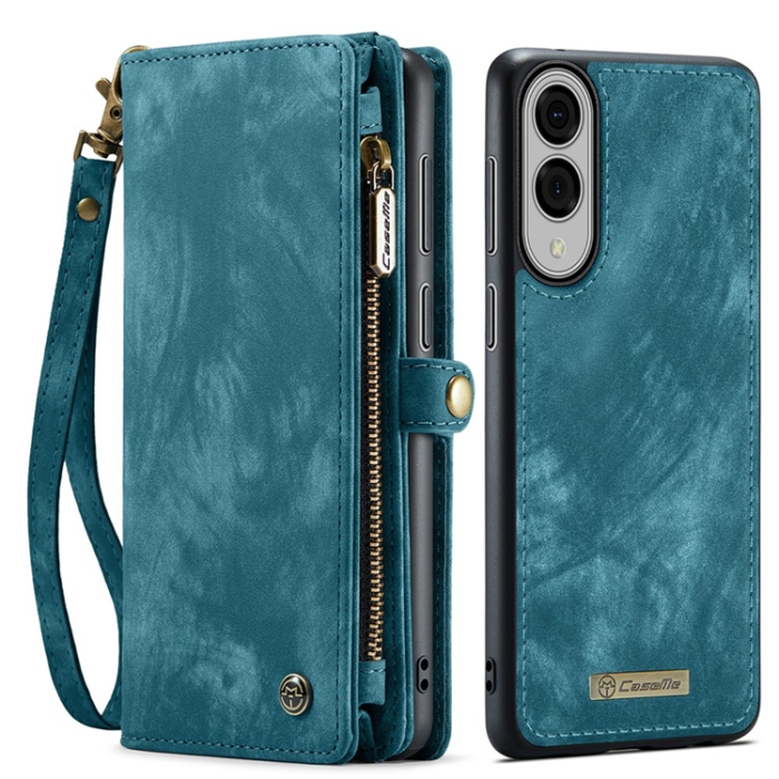 Caseme - CASEME Galaxy S25 Edge Plånboksfodral Med Rem - Blå