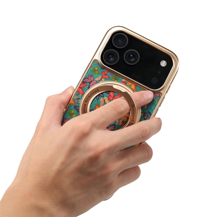 A-One Brand - iPhone 17 Pro Max Mobilskal MagSafe Electroplated Floral A22