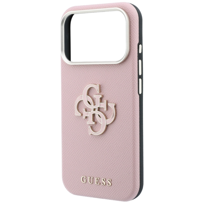 Guess - Guess Mobilskal För iPhone 18 Pro/17 Pro Grained & Big Resin Logo