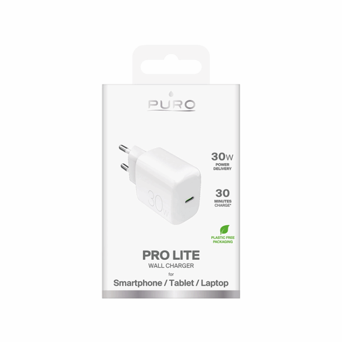 Puro - Puro Snabbladdare 30W USB-C Prolite - Vit