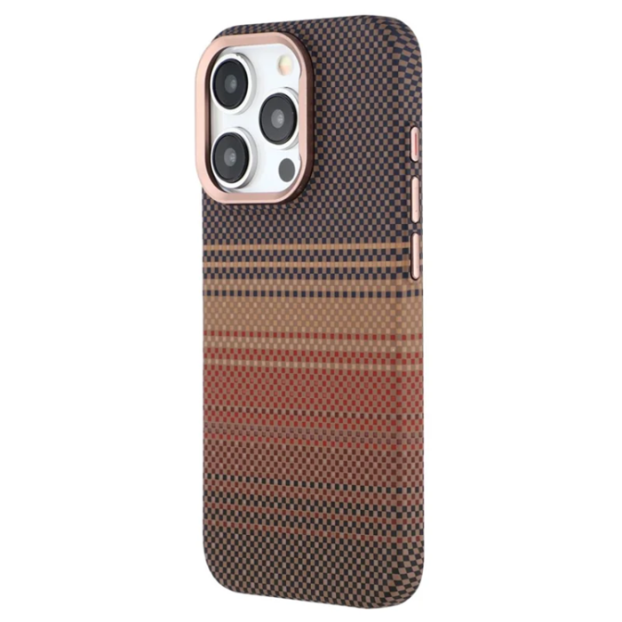 A-One Brand - iPhone 15 Pro Max Mobilskal Magsafe Kevlar Aramid Fiber - Guld