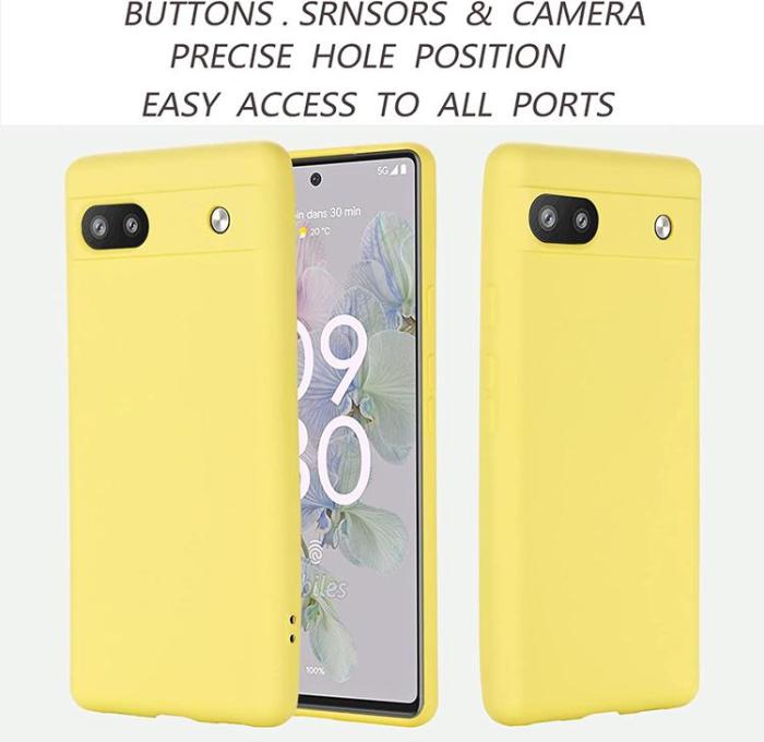 A-One Brand - Google Pixel 6a Skal Liquid Silicone - Gul