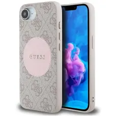 Guess - Guess iPhone 16e Mobilskal MagSafe 4G Circle Classic Logo