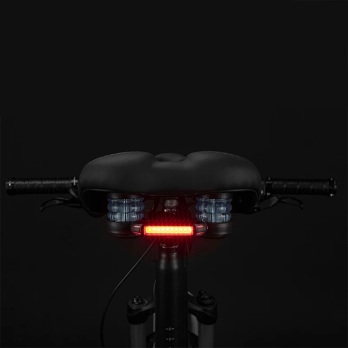 Rockbros - Rockbros MTB Cykelsadel + lampa - Svart