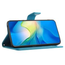 OEM - Samsung Galaxy A37 / A36 5G Pl&aring;nboksfodral Konstl&auml;der - Bl&aring;