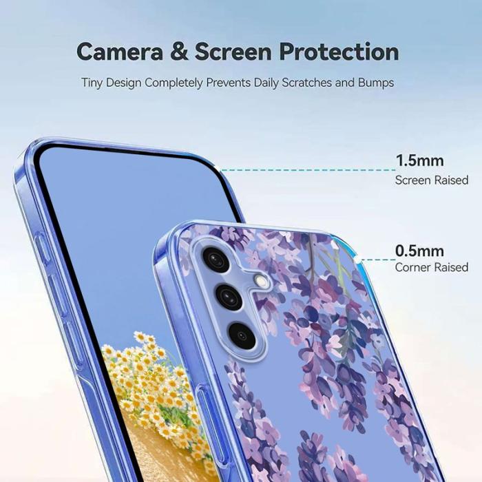 OEM - Mobilskal till Samsung Galaxy A37 TPU Blommönster - Wisteria