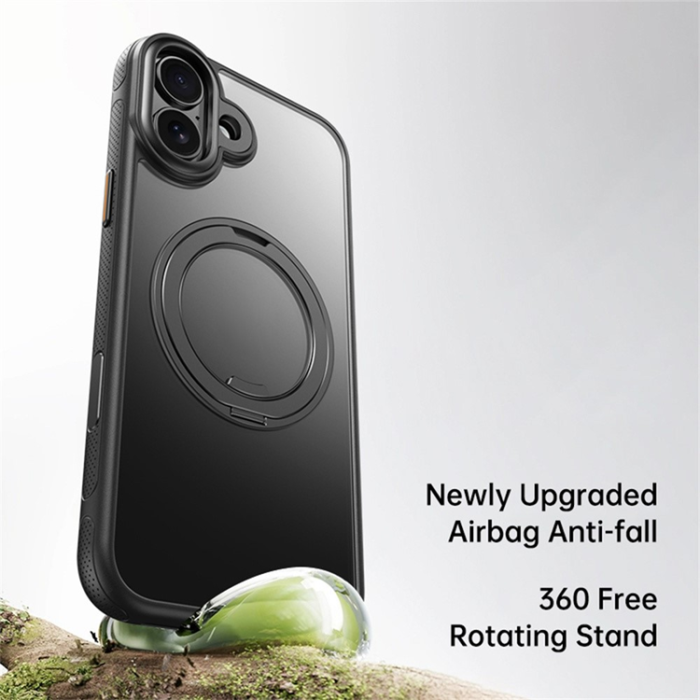 A-One Brand - iPhone 17 Mobilskal MagSafe Kickstand TPU PC - Svart