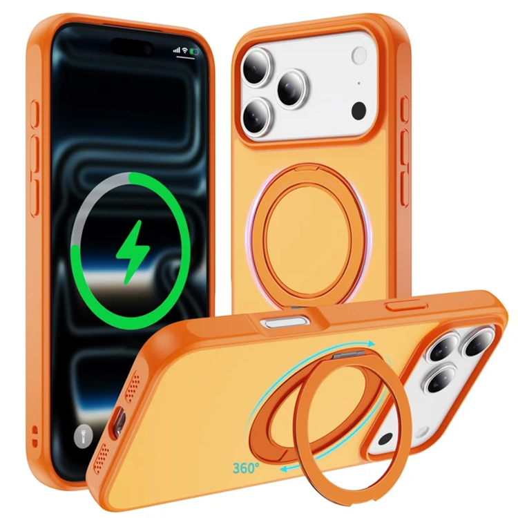 iPhone 17 Pro Max Mobilskal Anti Drop Kickstand - Orange (Orange) | 2353 | AlltMobil