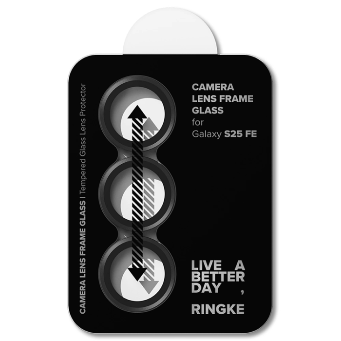 Ringke - [2-Pack] Ringke Galaxy S25 FE Härdat Glas Kameraskydd - Svart
