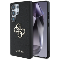 Guess - Guess Mobilskal till Galaxy S25 Ultra Grained Big 4G Logo Small Classic - Svart