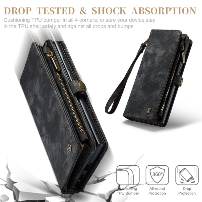 Caseme - Caseme Galaxy S23 Ultra Plånboksfodral Detachable - Svart