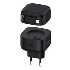USAMS - USAMS Väggladdare 1xUSB-C med Lightning kabel PD+QC 35W GaN - Svart