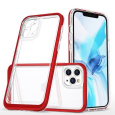 OEM - iPhone 11 Pro Skal Clear 3in1 - Röd