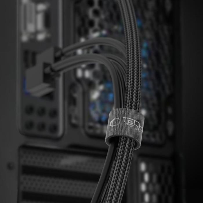 Tech-Protect - Tech-Protect Kabel Organisatör Velcro 300cm - Svart