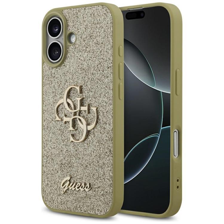 Guess Mobilskal till iPhone 17 Fixed Glitter Big 4G - Guld | 2353 | AlltMobil
