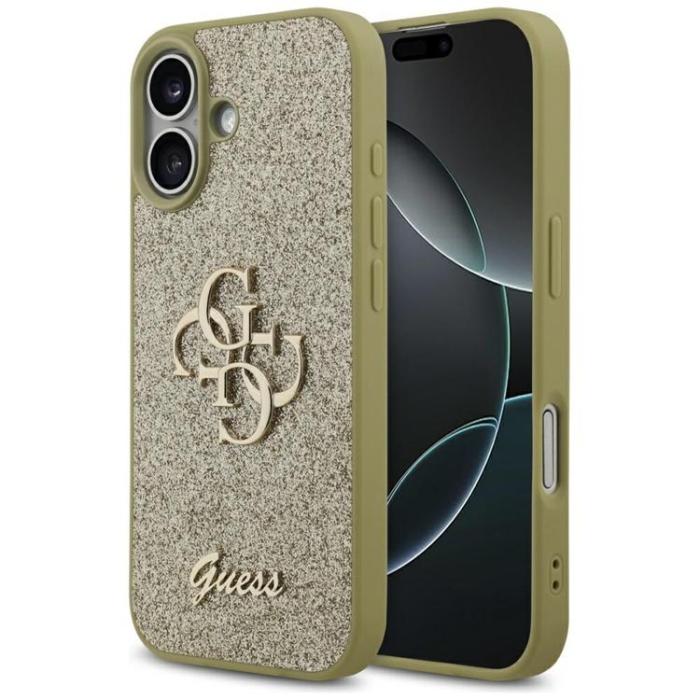 Guess - Guess iPhone 17 Mobilskal Fixed Glitter Big 4G - Guld