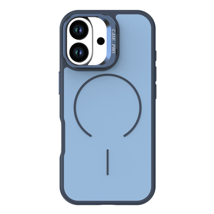 A-One Brand - iPhone 17 Mobilskal MagSafe Skin-Touch Kickstand - Blå