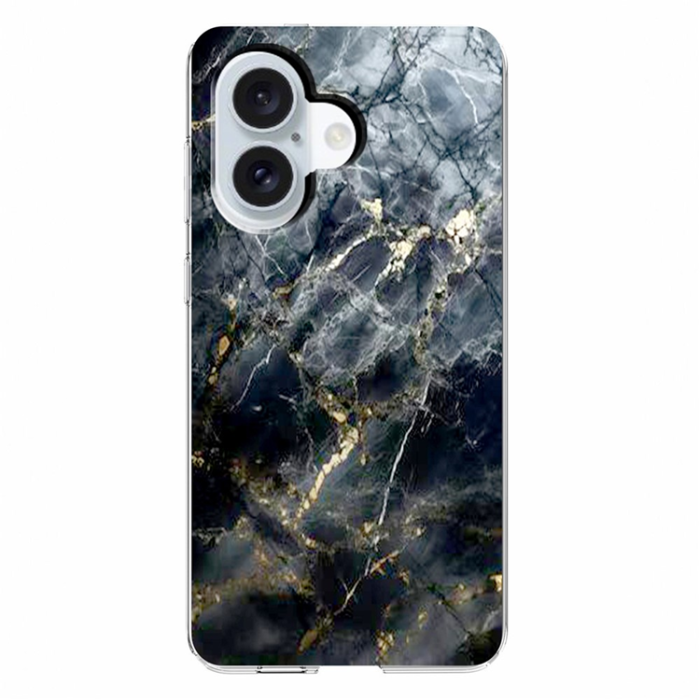 A-One Brand - iPhone 17 Mobilskal Marble Pattern Printing Soft - Svart