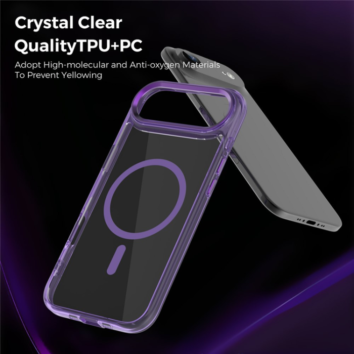 A-One Brand - iPhone Air Mobilskal MagSafe TPU+PC - Transparent Lila