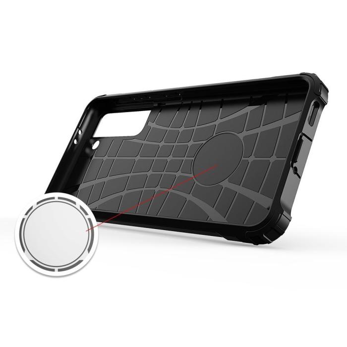 Ruhtel - Hybrid Armor Skal Galaxy S22 Plus - Svart