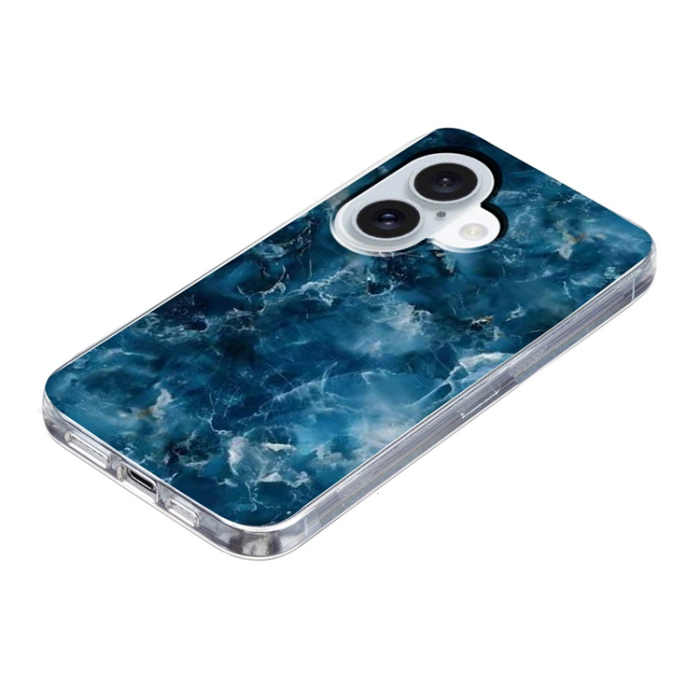A-One Brand - iPhone 17 Mobilskal Marble Pattern Printing Soft - Grå