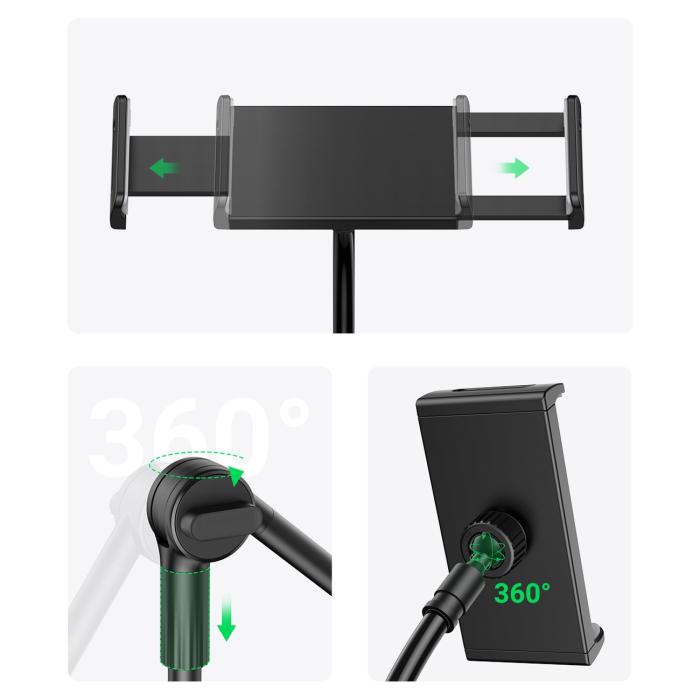 UTGATT5 - Ugreen Universal Hållare Stativ telefon Tablet Stativ Flexibel Arm - Svart