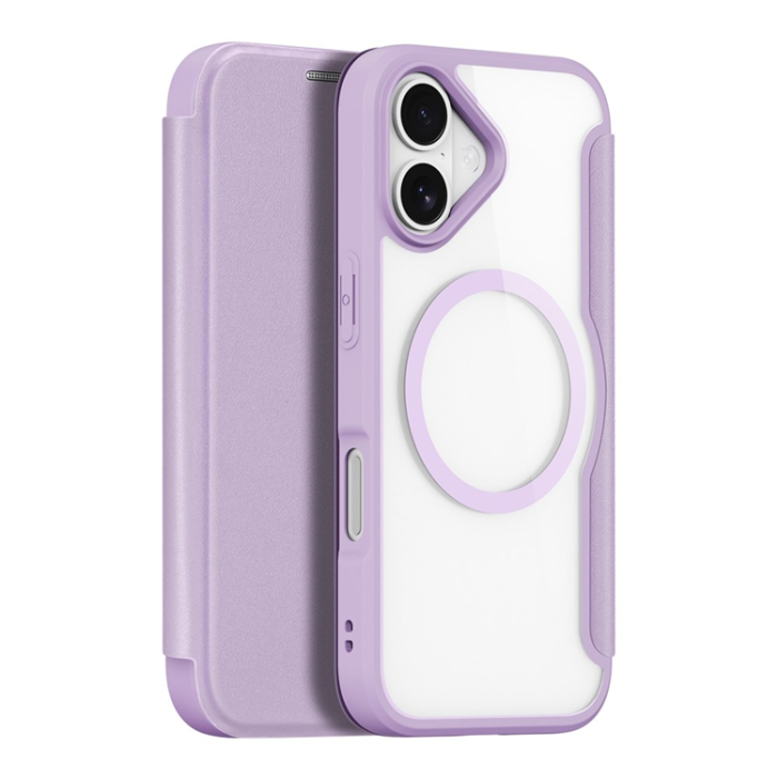 Dux Ducis - Dux Ducis iPhone 17 Plånboksfodral MagSafe Skin X Pro - Lila Rosa